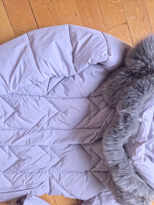 Geaca lunga cu blana naturala