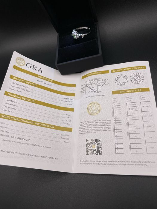 Елегантен Сребърен Пръстен - Тюркоазен Лабораторен Диамант