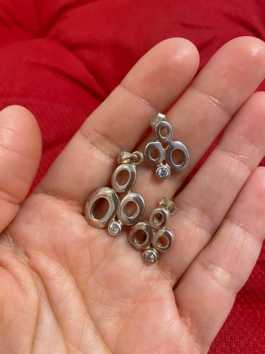 Set pandantiv si cercei din argint