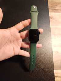 Apple Watch 7, GPS, Carcasa Green Aluminium 41mm, Clover Sport Band