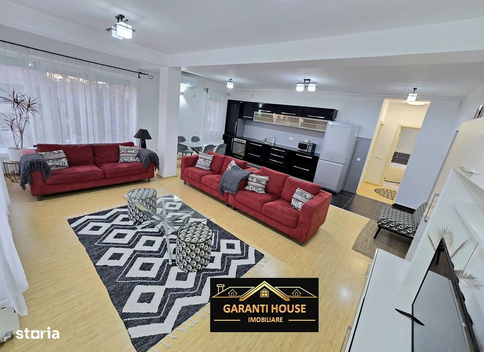 Bloc nou, apartament cu 2 camere, etaj 1, mobilat si utilat, 350€/Luna