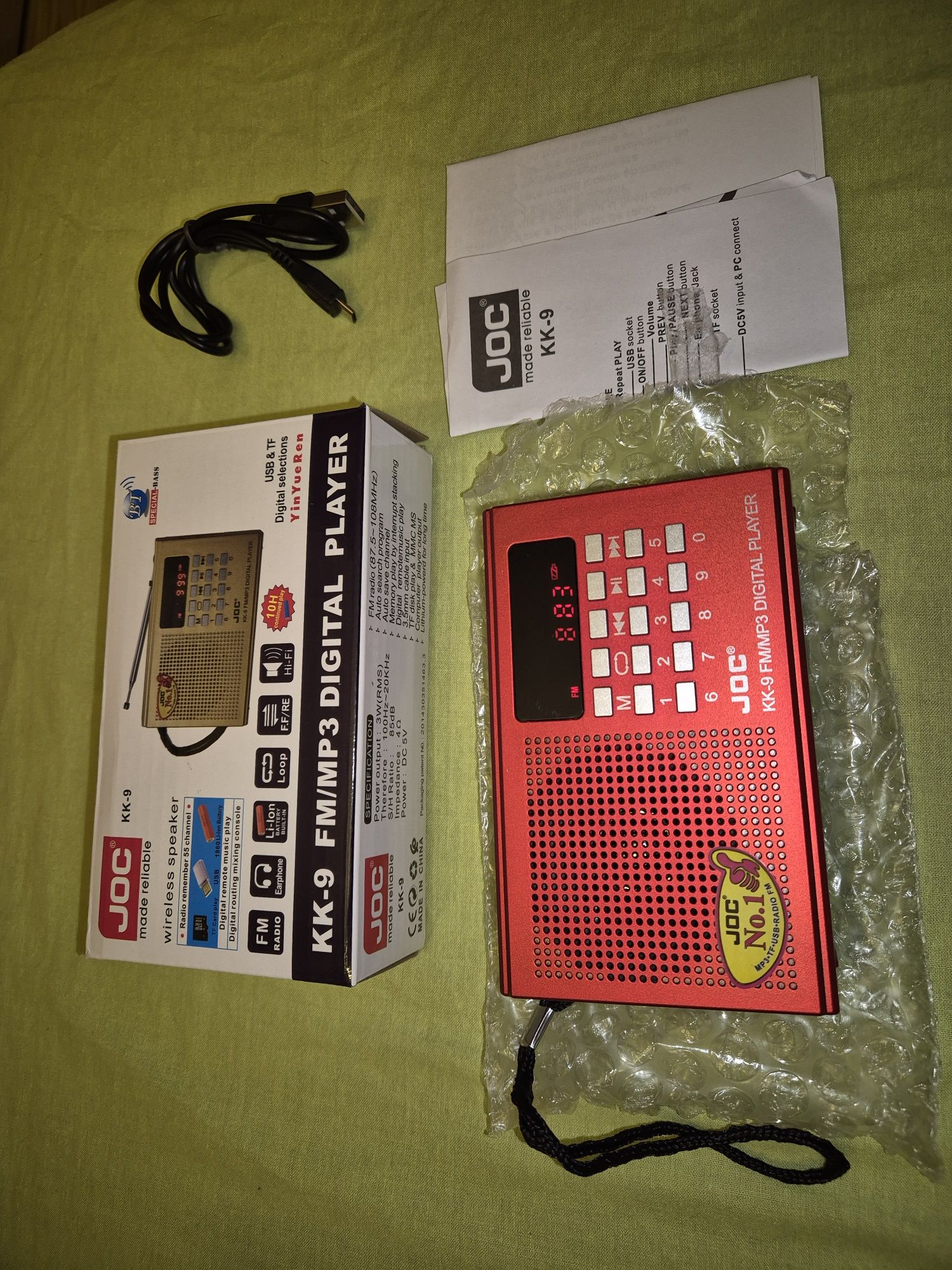 Radio FM/Bluetooth JOC KK-9