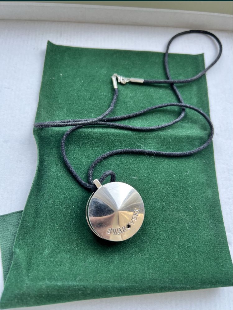 Colier pandantiv cu cristale Swarovski original,suport machiaj arginti