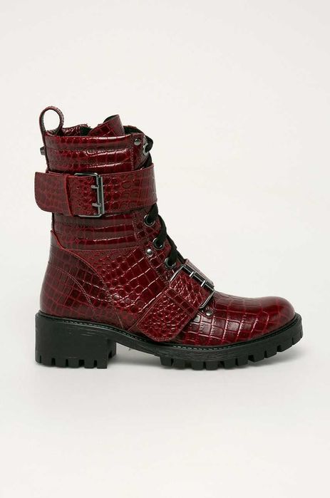 TWINSET Milano Leather Combat Boots ОРИГИНАЛ дамски/боти кубинки - 38