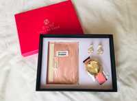 Подарочный женский набор, кошелек, наручные часы и бижутерия