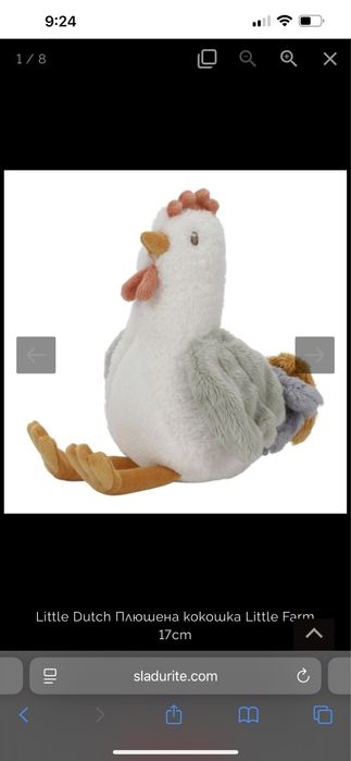 Little Dutch Плюшена кокошка Little Farm 17cm