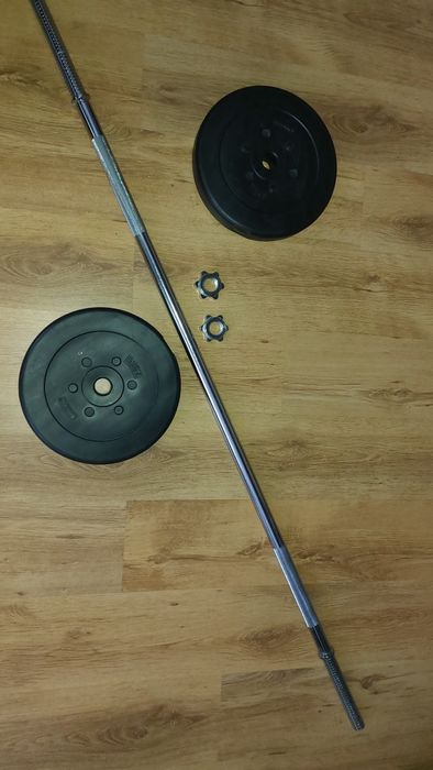 Прав лост щанга с 2 тежести по 7,5кг