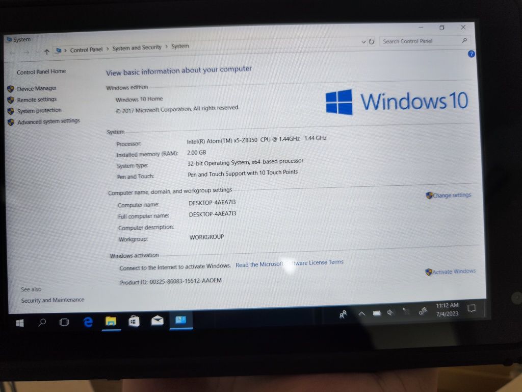 Индустриален Таблет Windows OS
