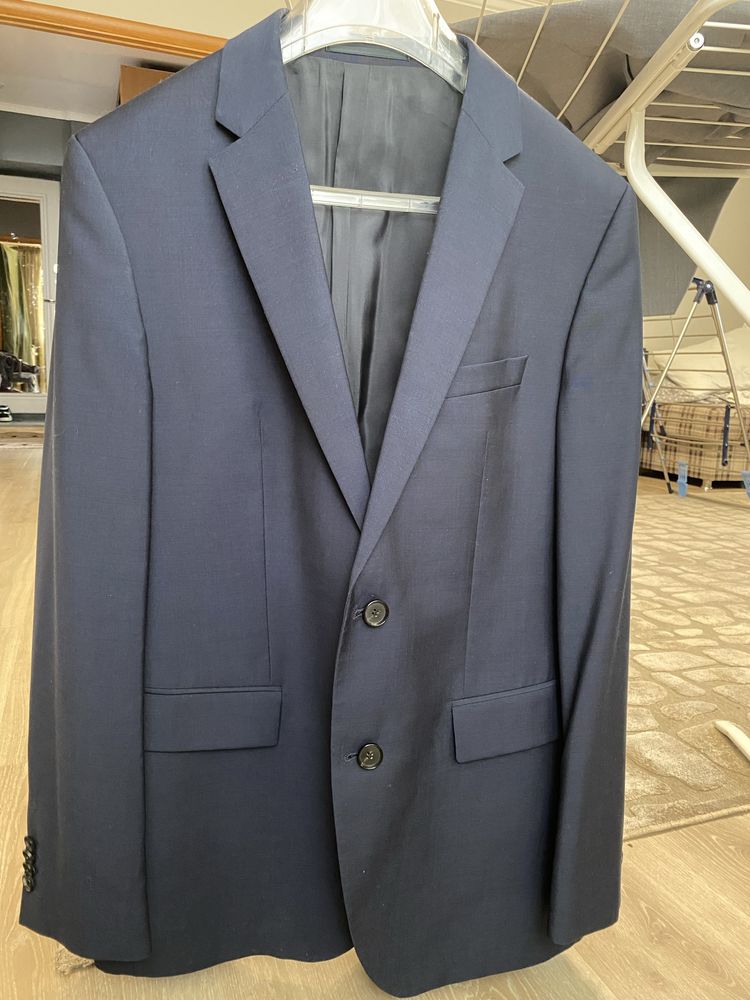 Пиджак однобортный Hugo Boss, темно-синего цвета