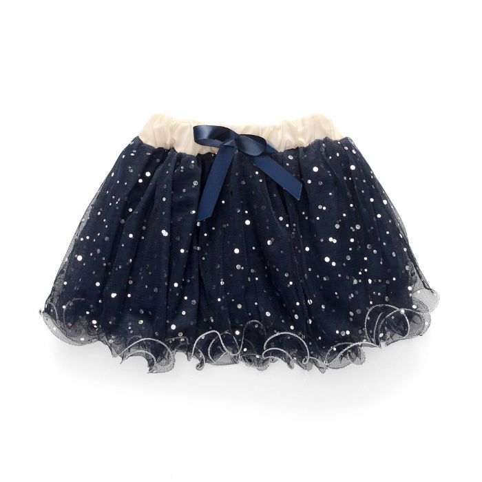 Compleu 3 piese /costum tricou+bluza nasturi+fusta tutu+ brosa