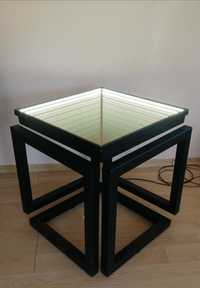 Безкрайна маса за кафе с илюзионно LED пано