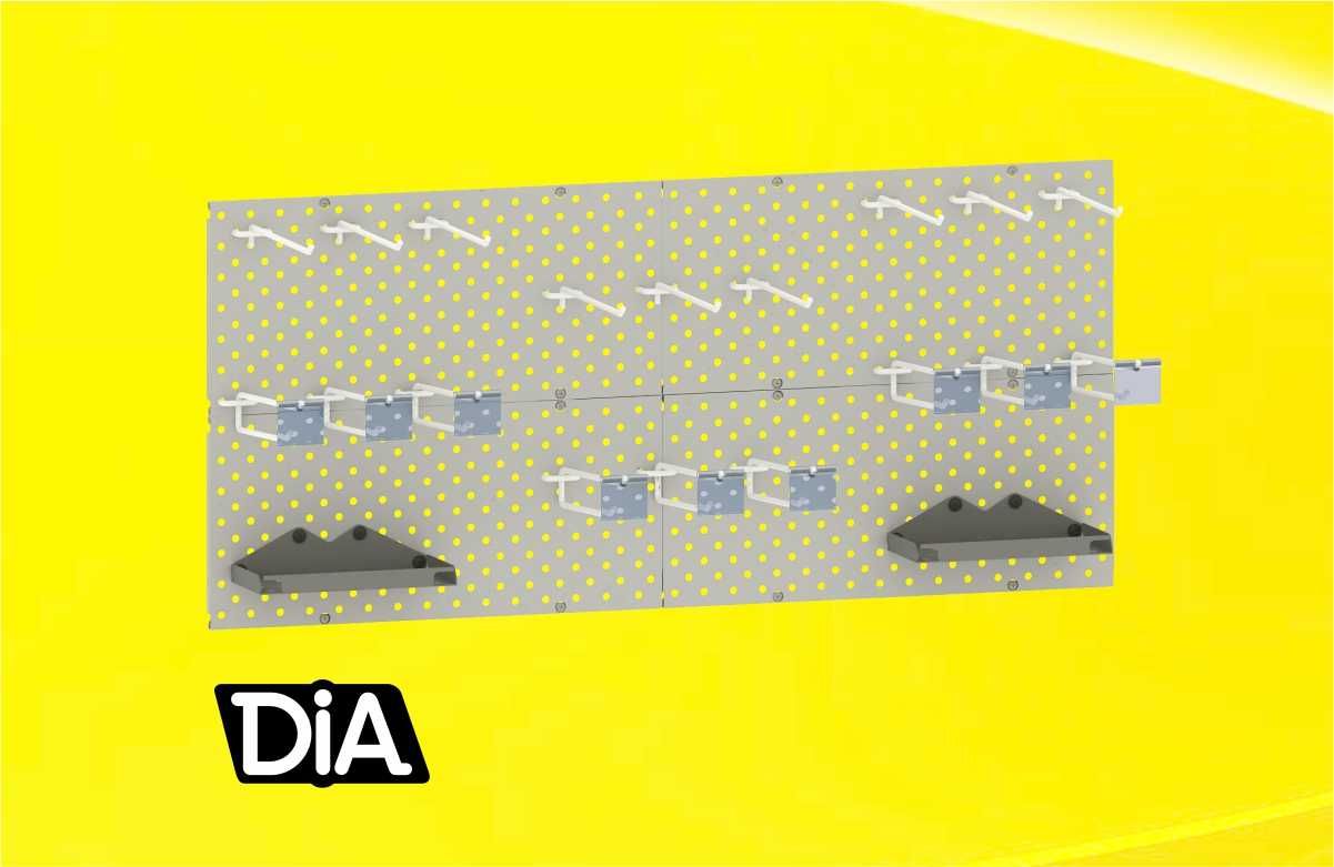 Панель перфорированная, настенная, для магазина и склада aspp