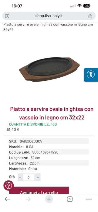 Vand 2 platouri ovale plita incinsa ILSA