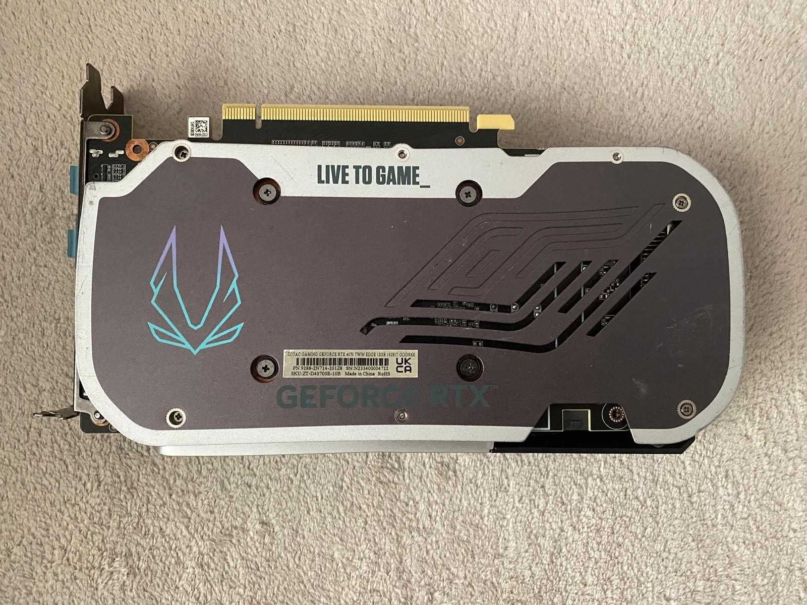 Placa video Zotac GeForce RTX 4070 Twin Edge 12GB GDDR6X 192-bit