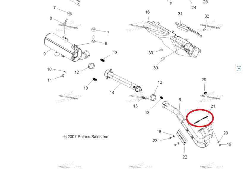 Гарнитура за Ауспух Polaris Sportsman 800 RZR800 Sportsman 700