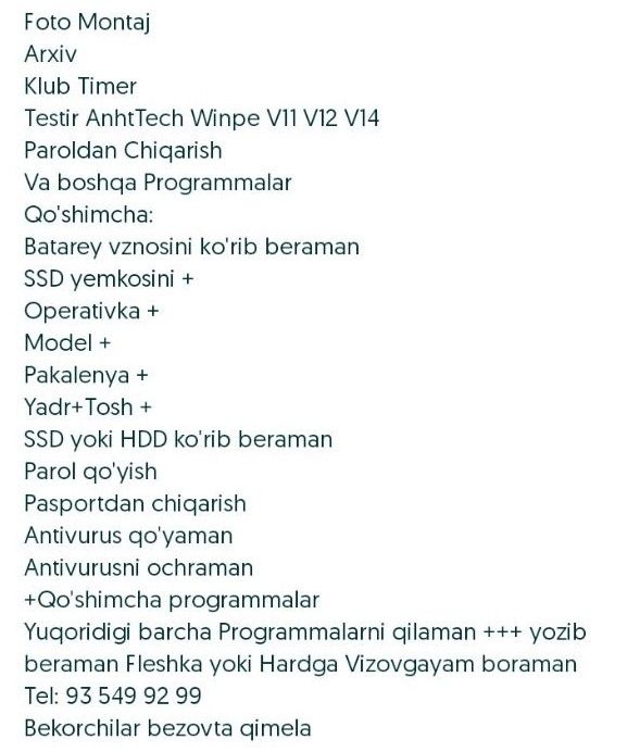 Kompyuter kurslari Компютерь курслари 0 дан