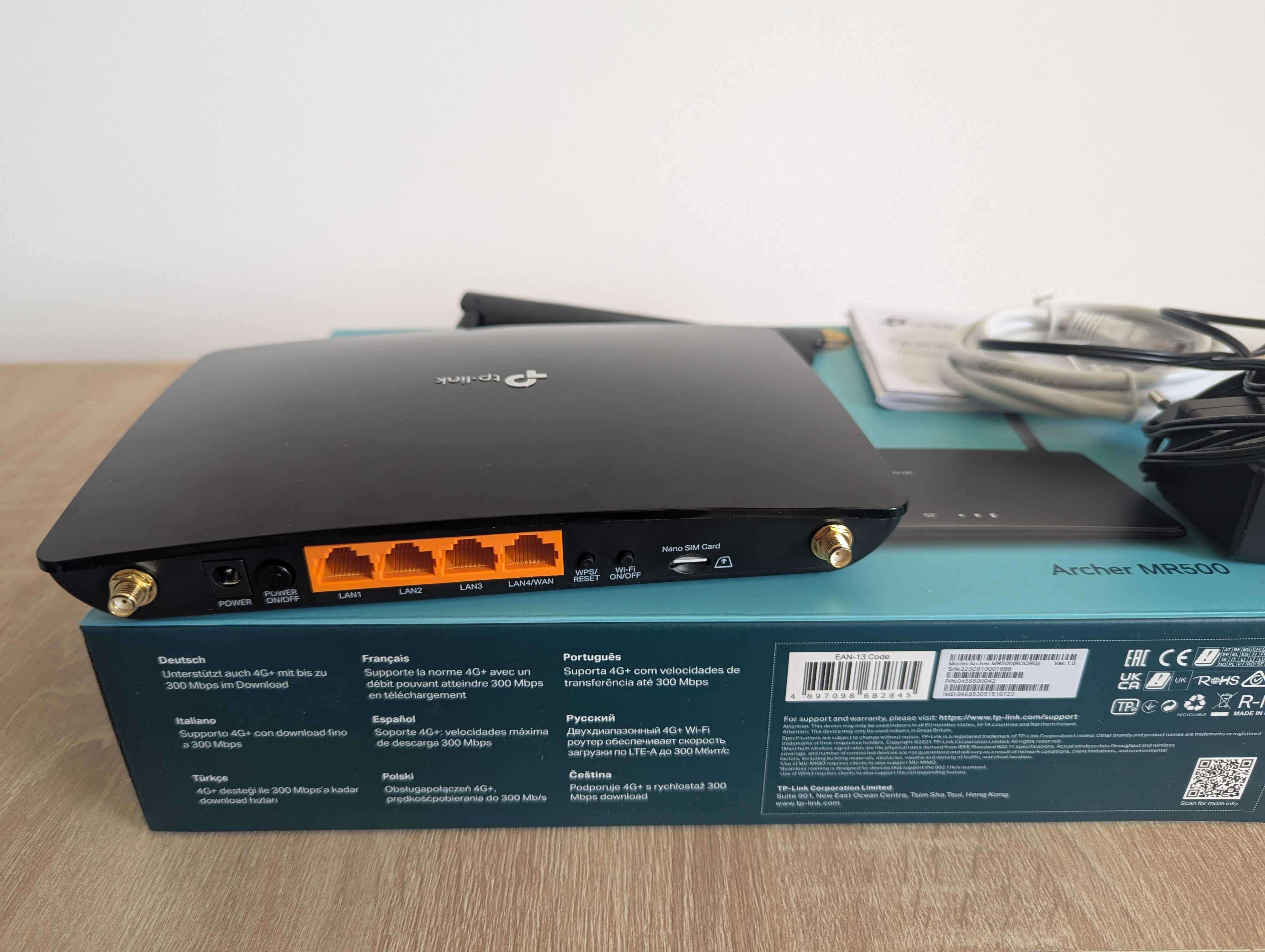 Router Wireless TP-Link Archer MR500 4G+ Cat6, AC1200, Dual Band