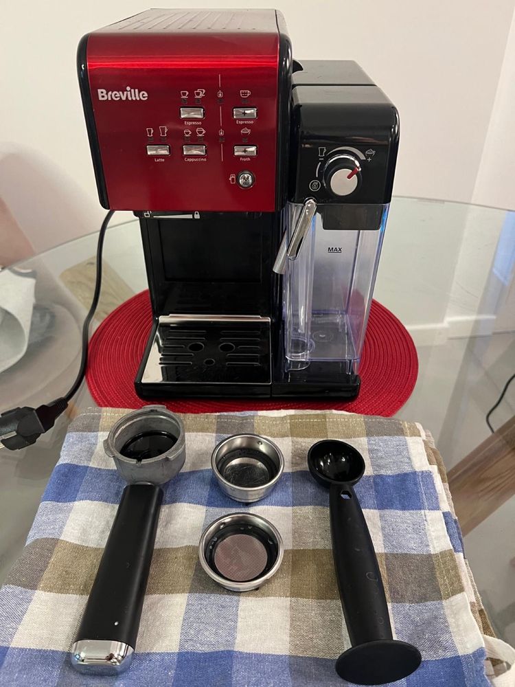 Espressor Manual cu Lapte Prima Latte II Roșu Breville