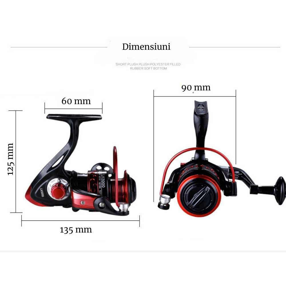 Mulineta pescuit FishEdge 13 rulmenti frana micrometrica, tambur metal