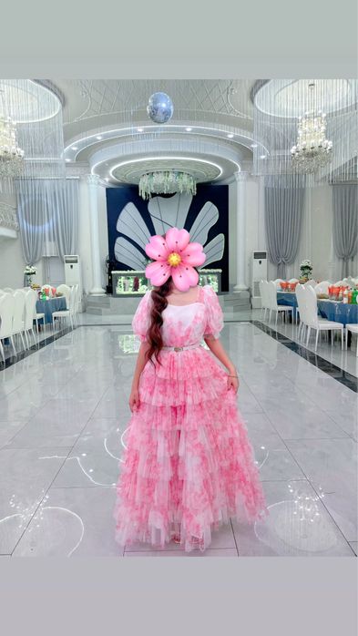 Платье вечерное розовое