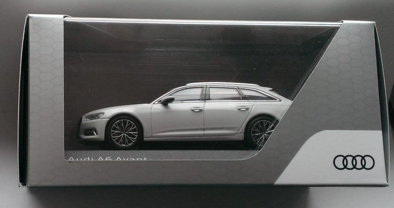 Macheta Audi A6 Avant C8 2018 Break "Alb"- iScale 1/43 reprezentanta