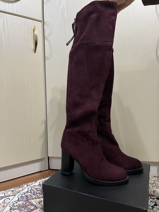 Сапоги замшевые