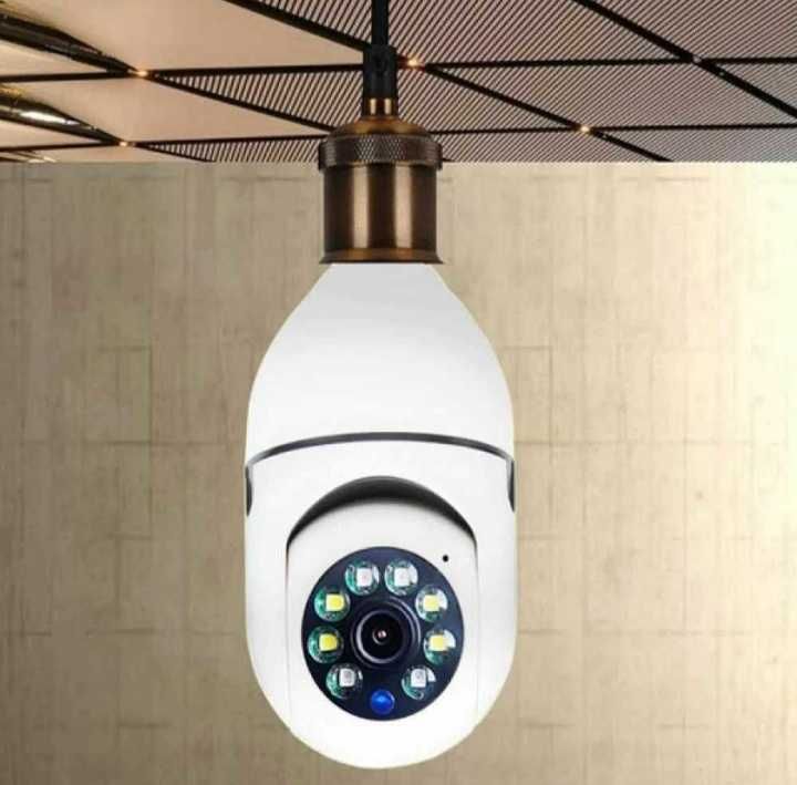IP въртяща се 360° камера крушка Full HD скрита шпионска крушка лампа
