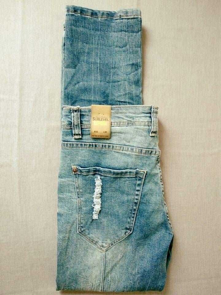 Новые мужские джинсы бренд Sublevel. Размер W30 L30.