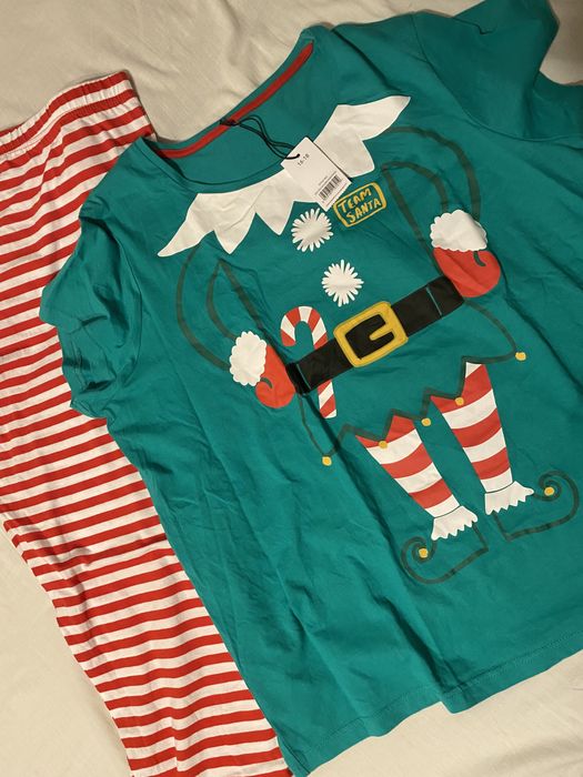 Pijama verde cu rosu Elf de Craciun