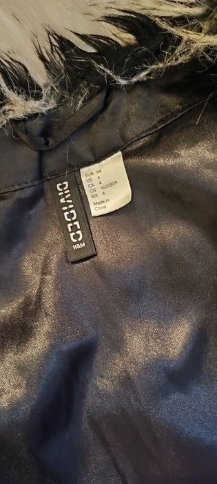 Vestuta/bolero blană gri cu negru, HM Divideo, model actual, marime XS