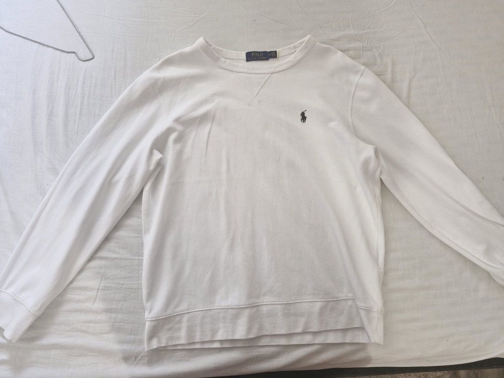 pulover alb polo ralph lauren