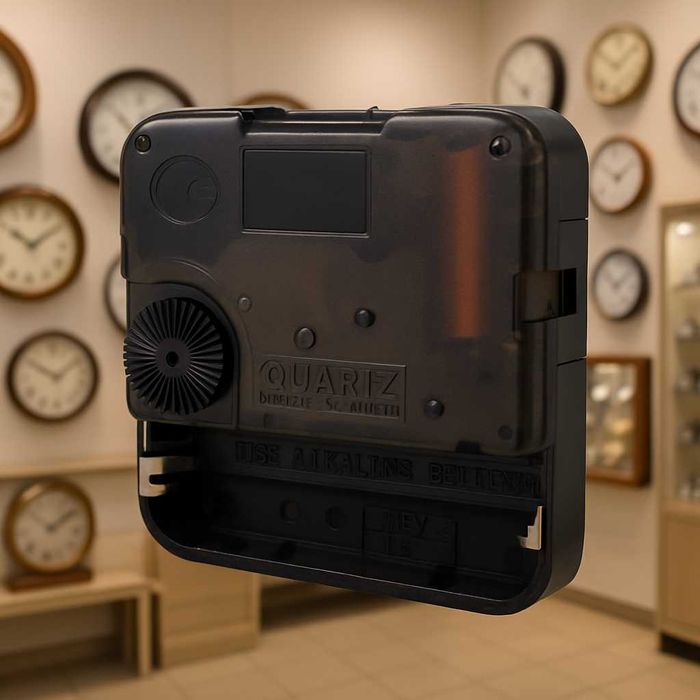 Mecanism quartz silentios pentru ceas de perete fara ticait 5.5x5.5 cm