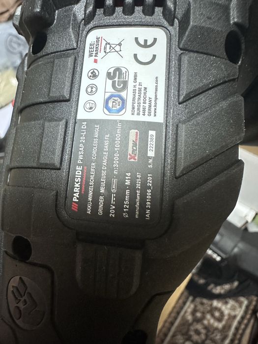 Parkside pwsap 20 li d4 парксайд ъглошлайф