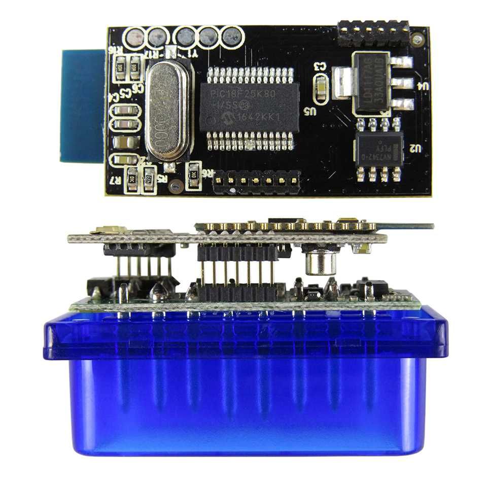 Диагностика автомобил кола Двойна платка OBD II ELM 327,версия 1.5 OBD