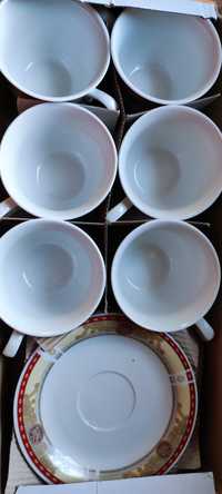 Чайный набор, чайные чашки с блюдцами