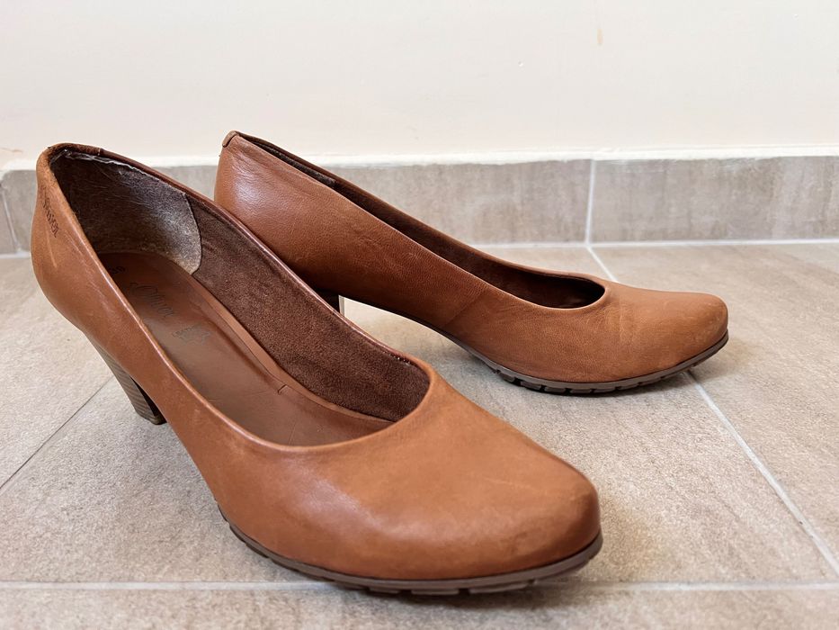 Естествена кожа елегантни дамски обувки S.Oliver