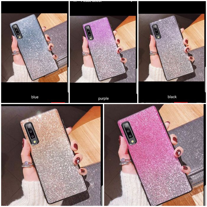 Husa degrade cu sclipici Samsung Galaxy  A9 2018 / A8 2018 / A6 / J6