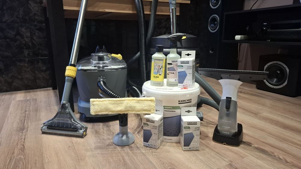 Оборудване Karcher (екстрактор, прахосмукачка, препарати)