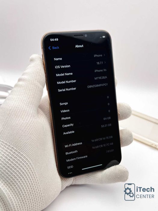 iPhone Xs, 64GB, Gold, 100% батерия, КАТО НОВ, ГАРАНЦИЯ!