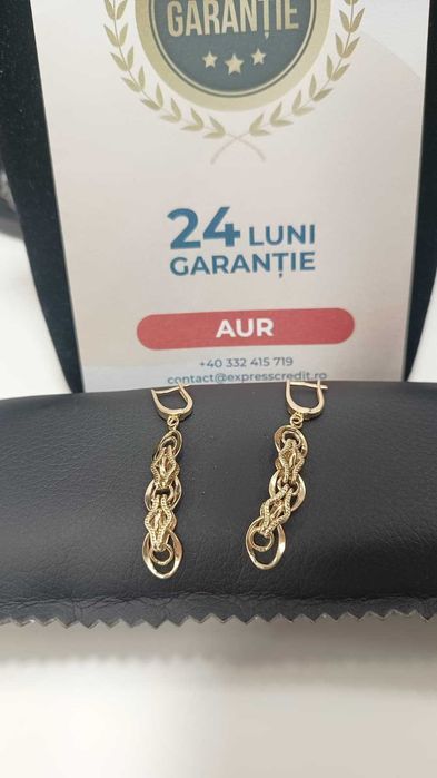 (Ag24) Cercei aur 14K 3.39gr B44615.2- Garantie 2 ani!