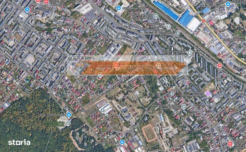 Teren intravilan  Gavana 3,  S= 2130 mp, front 46m, locatie premium