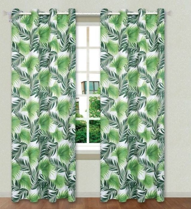 2 buc Draperie frunze tropical 245*140 cm/buc