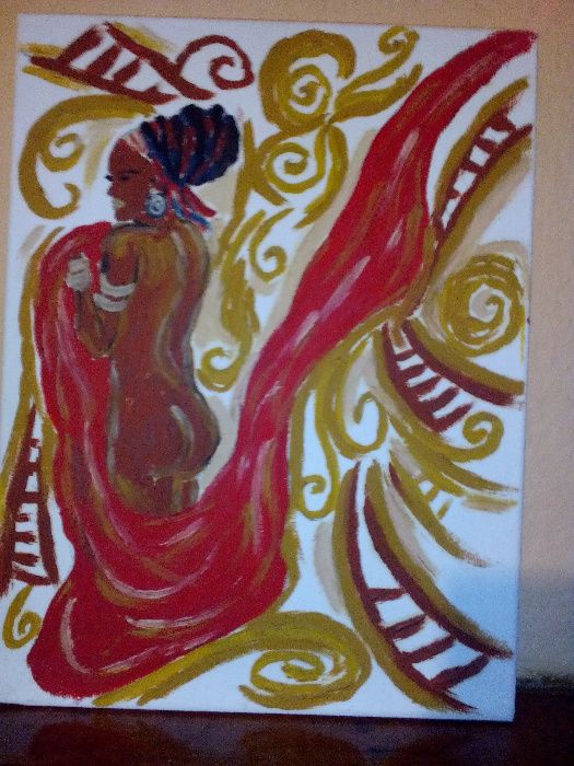 маслена картина гола жена африканка
