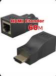 HDMI удлинитель по витой паре GSMIN адаптер RJ-45 CAT-5e/6 до 60м (Чер