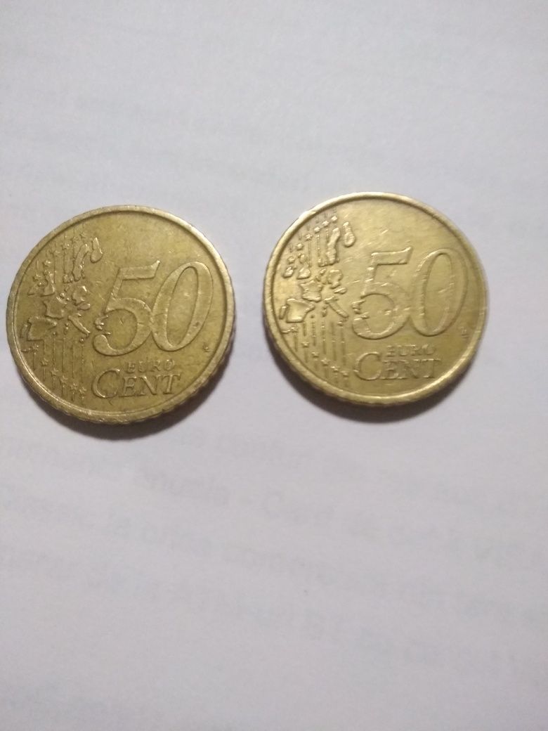 Vând 2 monezi rare de 50 de cenți