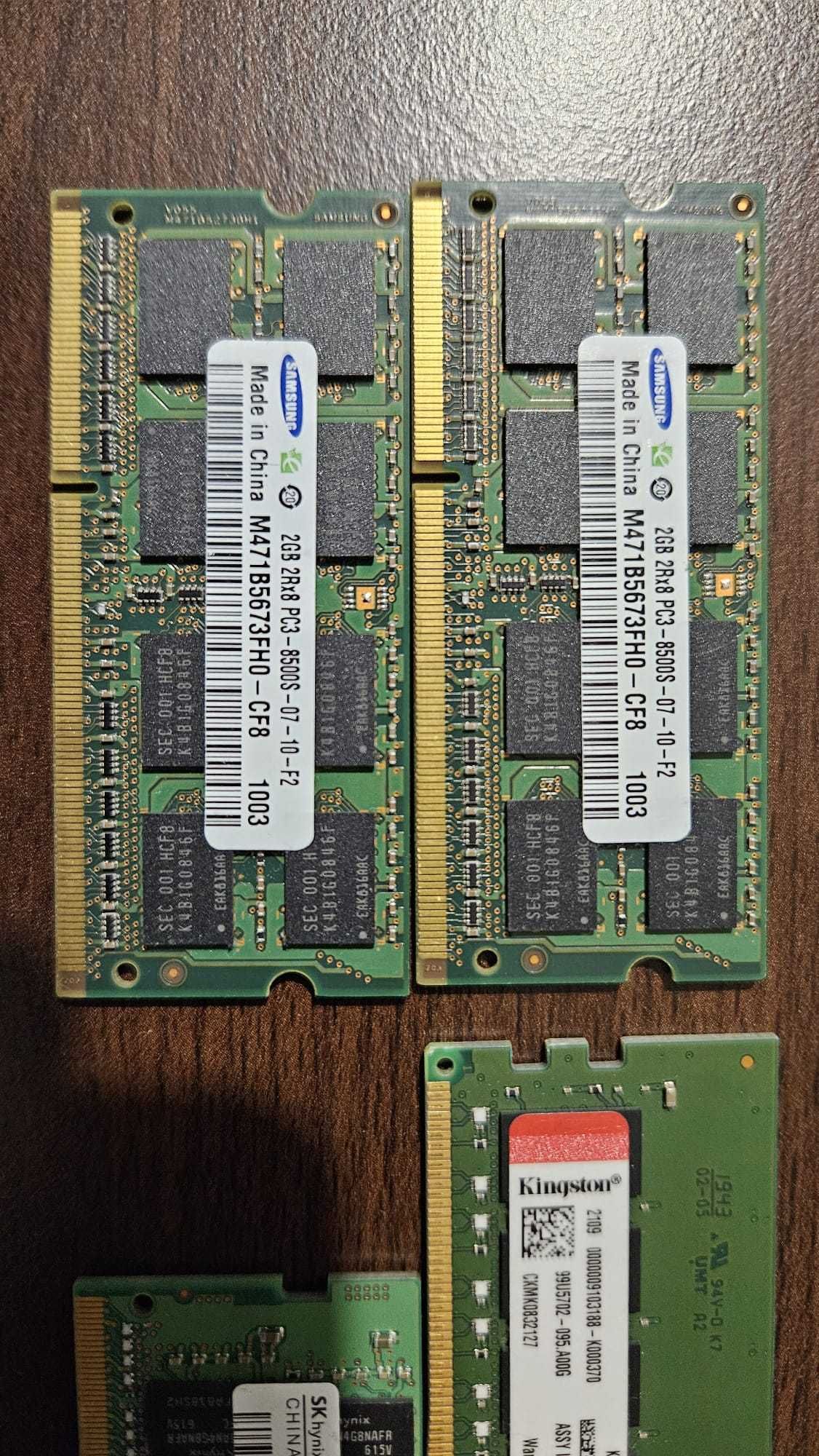 Memorie RAM DDR3  laptop si calculator 8 GB    samsung kingston