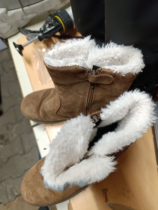 Детски боти от естествена кожа -велур