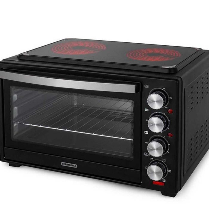 Компактна печка Termomax – фурна + два керамични котлона в едно