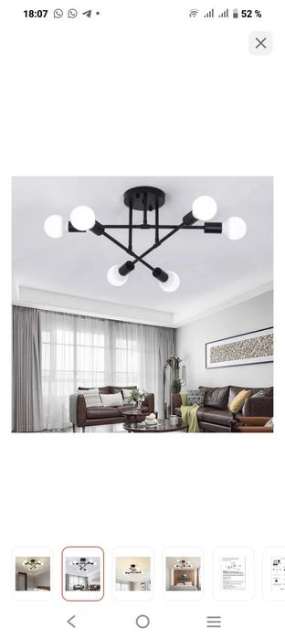 Люстры потолочные стиль лофт лёгкие удобные современные,