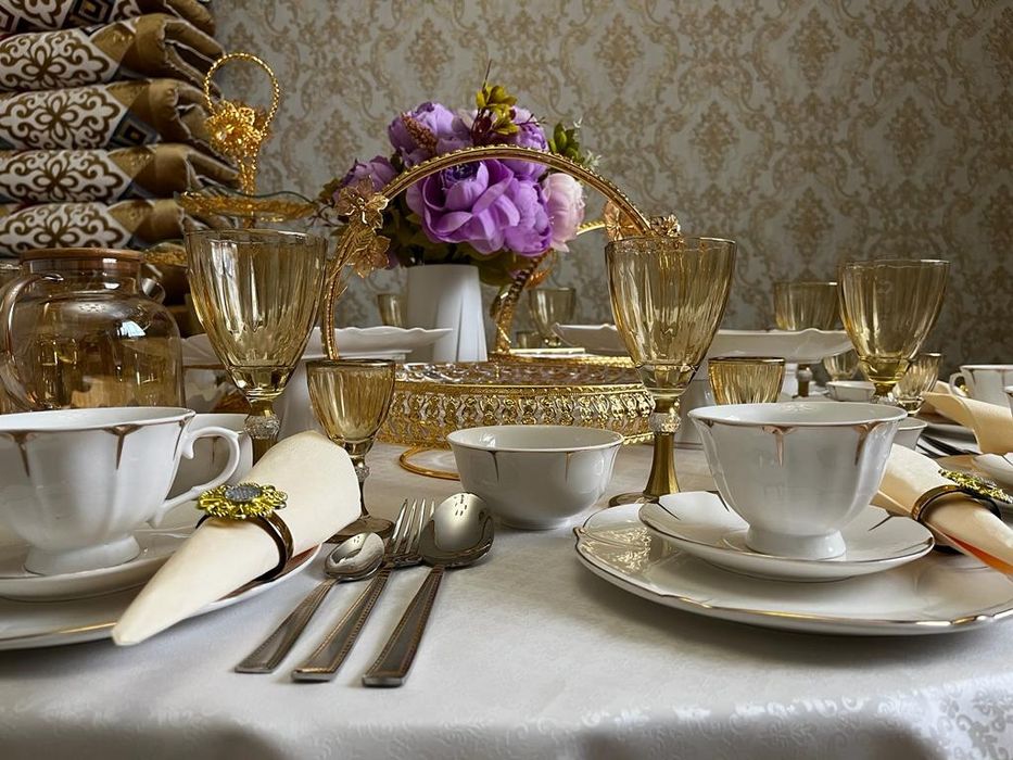 Аренда столов и посуды